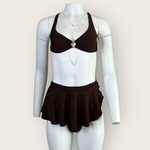 NWT | Forplay | 3-Piece Bikini Set | Brown | Medium